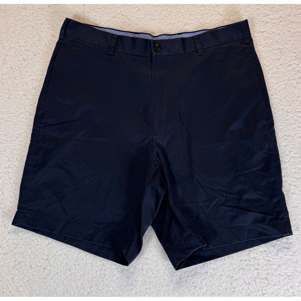 Brooks Brothers Mens Navy Blue Lightweight Chino 9" Shorts Size 36 Cotton
